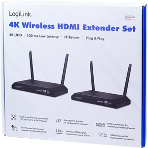 Kit Transmissor KVM (TX+RX) Wireless HDMI+USB 4K - até 150m