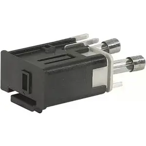 Porta-fusíveis para 2 fusíveis cilíndricos Ø5x20mm