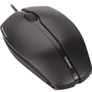 Rato óptico 1000DPI com fio USB  3 botões - Preto
