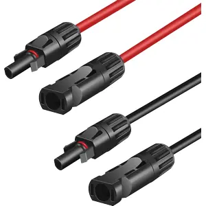 Cable de extensión de energía Solar 6mm² MC4 macho - hembra - 2x 7.5m