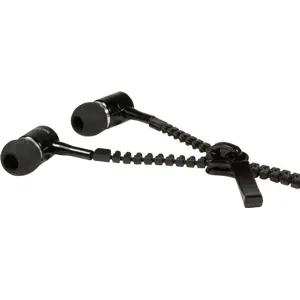 Auriculares In-Ear com Zipper + microfone - Jack 3.5mm - preto