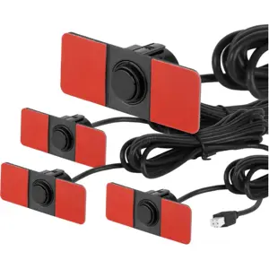 Sensores de estacionamento compactos para automóvel [LCD + sonoro] - Ø16.5mm - Preto