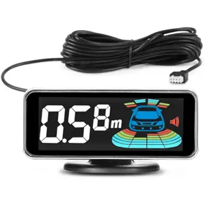 Sensores de estacionamento compactos para automóvel [LCD + sonoro] - Ø16.5mm - Preto