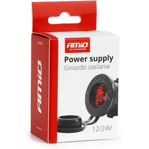 Toma de mechero de panel 12/24V - Luz de fondo roja
