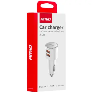 Carregador de Isqueiro (12..24VDC) 2x USB-A 17.5W 3.4A