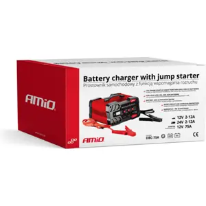 Carregador de bateria [8-150Ah] 12/24V 12A com Jump Starter 12V 75A