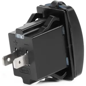 Tomada de painel 12/24V para 2x USB-A 3.1A - Backlight vermelho