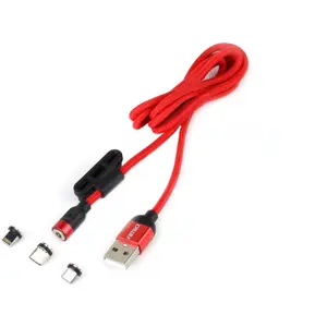 Cabo USB magnético 3-em-1 Lightning + USB-C + micro-USB - 1m