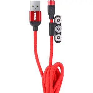 Cabo USB magnético 3-em-1 Lightning + USB-C + micro-USB - 1m