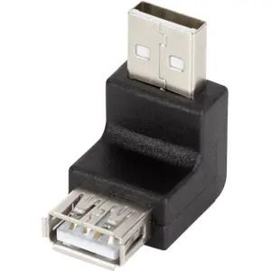 Adaptador USB-A 2.0 macho - hembra 90º