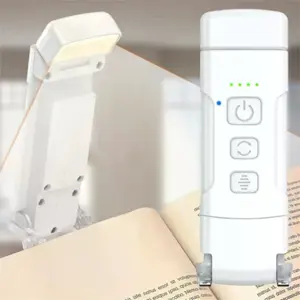Lanterna de leitura LED ajustável e pinça de fixação (5 modos /  3 Temp. de Cor)