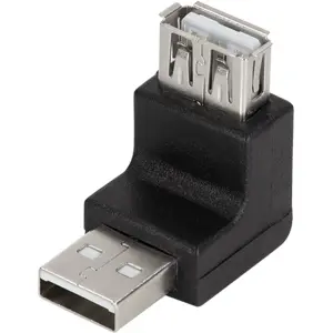 Adaptador USB-A 2.0 macho - hembra 90º