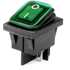 Interruptor duplo ON/OFF 12/24V 20A luminoso verde - IP67