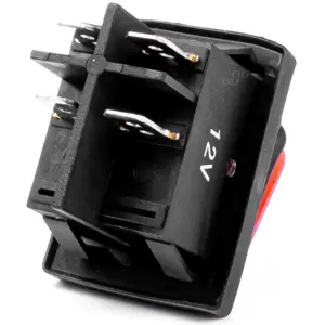 Interruptor duplo ON/OFF 12/24V 20A luminoso vermelho - IP67