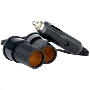 Adaptador para mechero macho para 2 hembras 12/24VDC 5A - 250mm