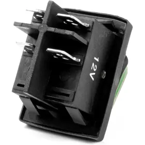 Interruptor duplo ON/OFF 12/24V 20A luminoso verde - IP67