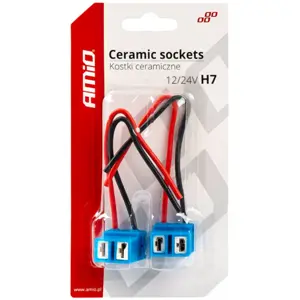 Suporte cerâmico 90º para lâmpadas automóvel H7 [2 pcs.] - 150mm