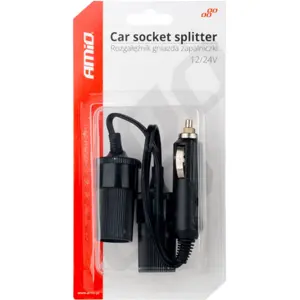 Adaptador para mechero macho para 2 hembras 12/24VDC 5A - 250mm