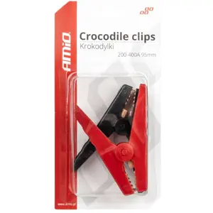 Garras de Crocodilo isolados 95mm 200-400A - Preto + Vermelho