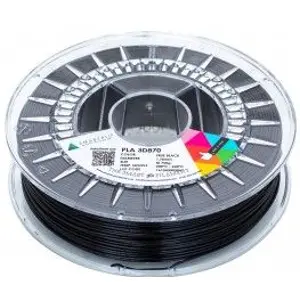 Rolo de filamento de impressão 3D em PLA 3D870 de 1.75mm - Preto - 750g