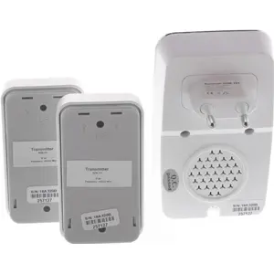 Conjunto de campainha sem fio 230Vac c/ 2 botões -IP44 - alcance 150m