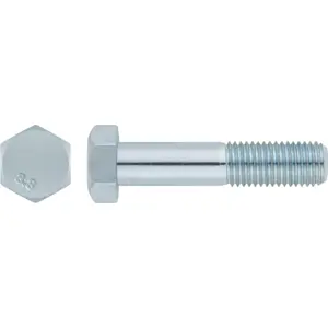 Conjunto de 15 parafusos de cabeça sextavada aço zincado M8 x 70mm