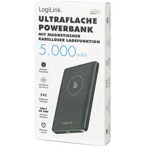 Powerbank c/ carregamento Qi Wireless magnétigo (MagSafe) 5000mAh USB-C PD 15W