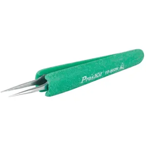 Pinça de precisão Ergo-Grip em inox ESD - pontas super-finas - 120mm