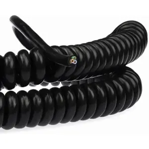 Cabo elétrico multifilar em espiral 3x1.00mm² 05BQH8-F - preto - 1.0...3.0m