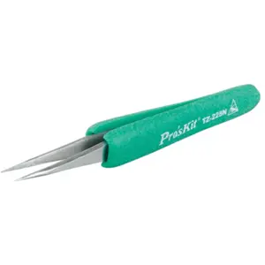 Pinça de precisão Ergo-Grip em inox ESD - pontas extra-finas - 120mm