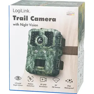 Câmara de gravação de vida selvagem/caça 4K 36Mpx 90º c/ sensor PIR 15m IP66