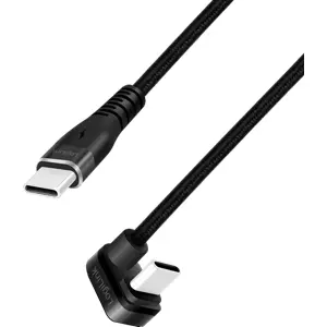 Cabo USB-C 2.0 macho - USB-C macho 180º - Preto - 3.0m