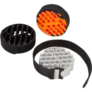 Conjunto de 3 organizadores de cabo de rede/coaxiais (3x24) c/ velcro