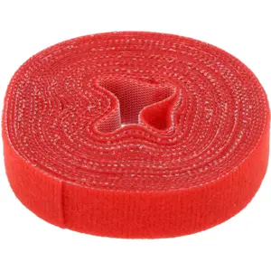 Fita velcro macho/fêmea - vermelho - 16mm x 4m