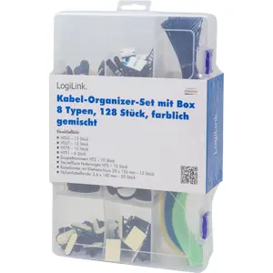 Sortido de organizadores de cabos [128 pcs.]