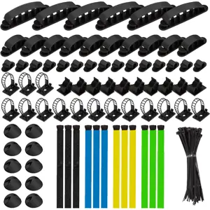 Sortido de organizadores de cabos [128 pcs.]