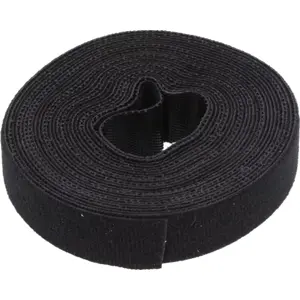 Fita velcro macho/fêmea - Preto - 16mm x 4m