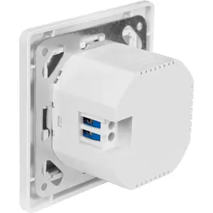 Tomada de embutir universal 230VAC -> 2x USB-C PD3.0 20W - Branco