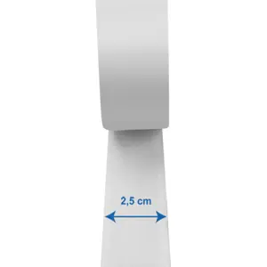 Conjunto de 2 rolos fita velcro (macho+fêmea) autoadesiva - 25mm x 5m