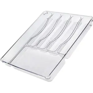 Tabuleiro talheres transparente anti-deslizante - 325x400x45mm
