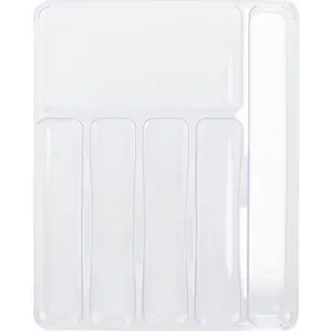 Tabuleiro talheres transparente anti-deslizante - 325x400x45mm