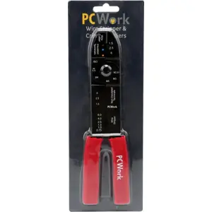 Alicate de cravar terminais isolados 0.25-6.0mm² e não isolados fechados 1.5-4.6mm² c/ descarnador e cortador