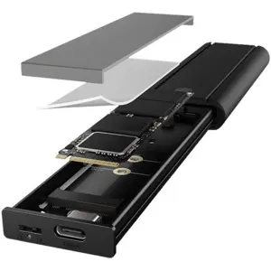 Caixa em alumínio USB-C 3.2 para Disco SSD M.2 NVMe c/ dissipação térmica