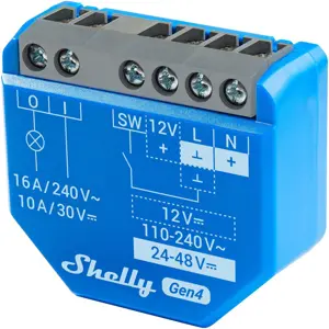 Módulo interruptor para automação WiFi/Zigbee/Matter 110/240VAC 12VDC 24-48VDC - 16A