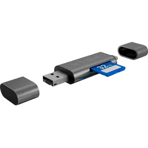 Leitor de cartões de memória SD/microSD - USB 2.0 (USB-C / USB-A / micro-USB)