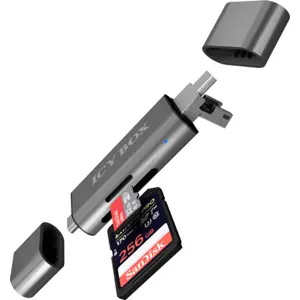 Leitor de cartões de memória SD/microSD - USB 2.0 (USB-C / USB-A / micro-USB)