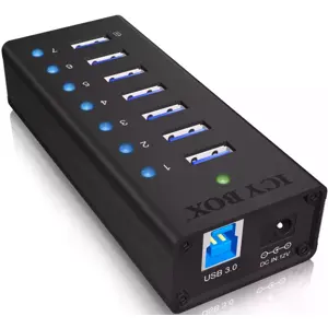 Hub USB 3.0 de 7 puertos con puerto de carga rápida + cable USB-A