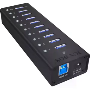 Hub USB 3.0 de 10 portas c/ porta de carregamento rápido + cabo USB-A