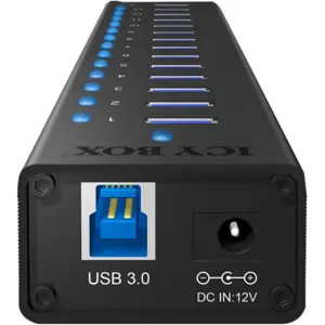 Hub USB 3.0 de 13 puertos con puerto de carga rápida + cable USB-A