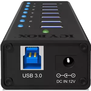Hub USB 3.0 de 7 puertos con puerto de carga rápida + cable USB-A